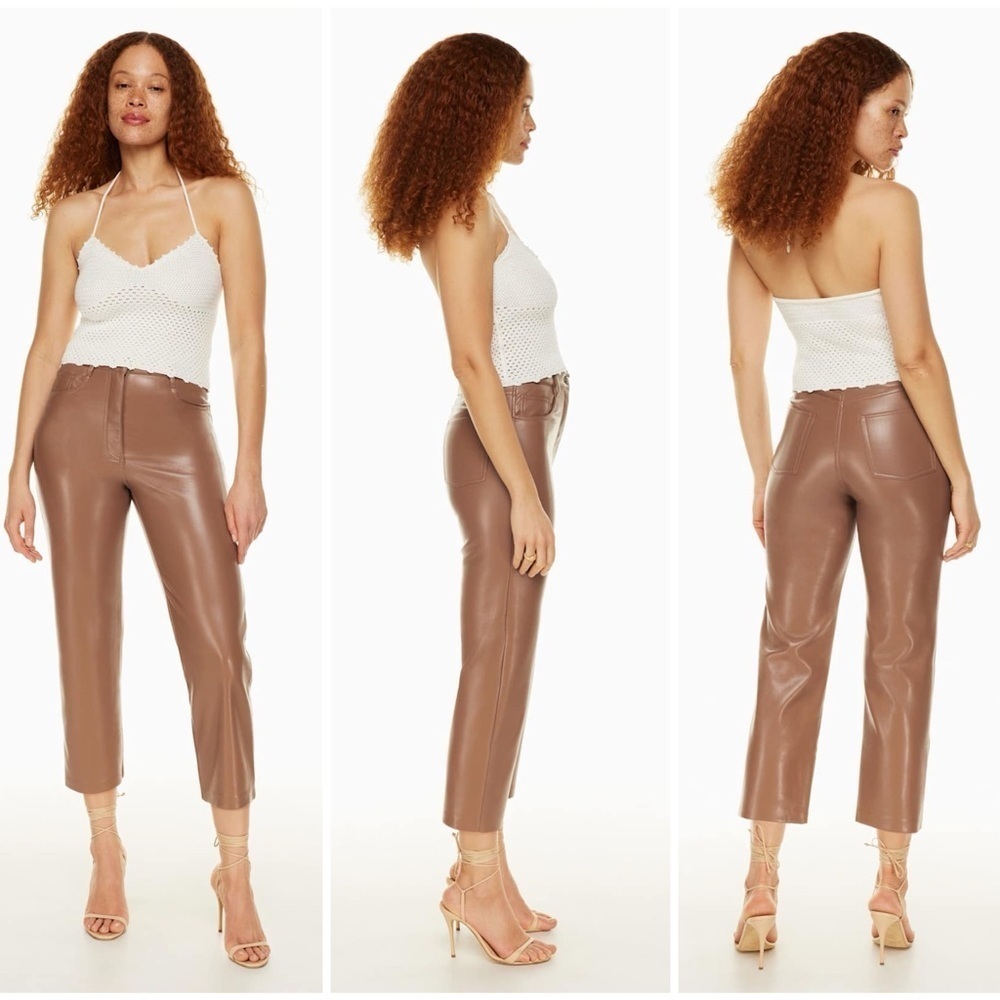 Aritzia Wilfred The Melina⢠Cropped Pant Color Epicurean Brown (Size 14)